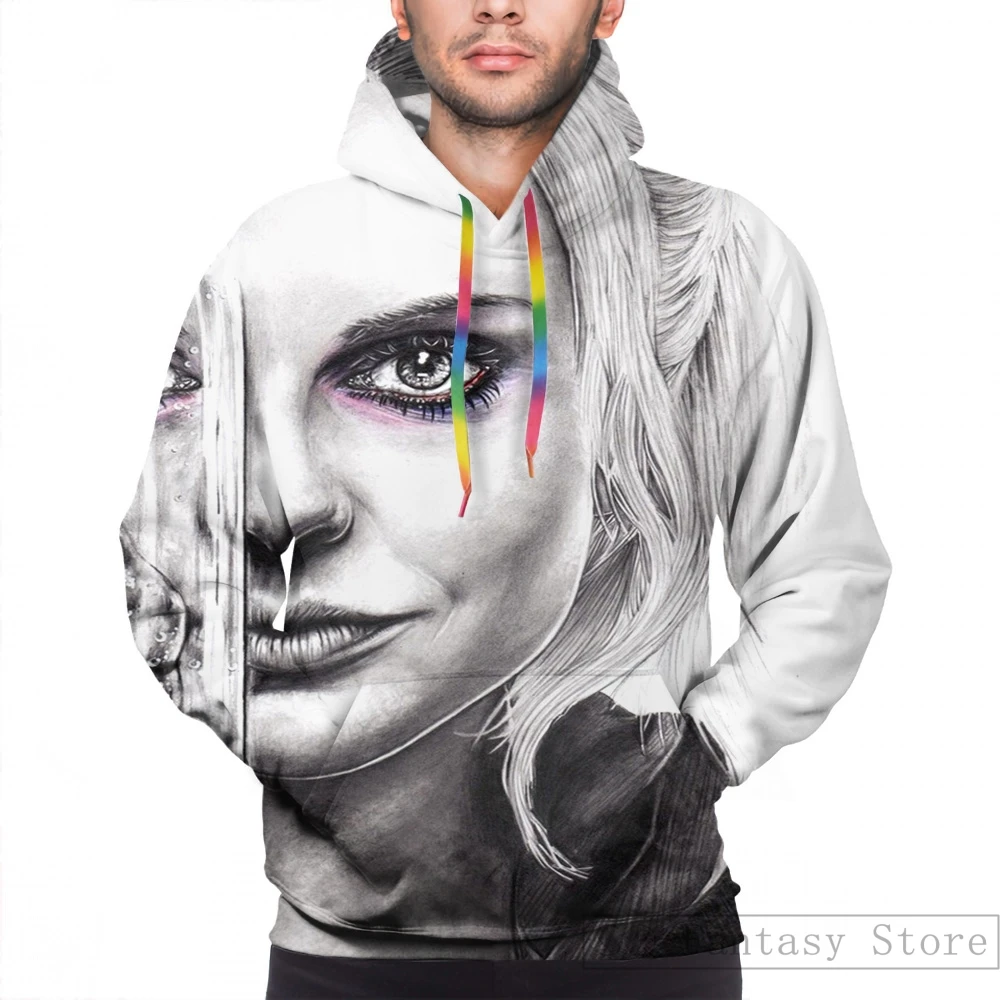 Женская Повседневная Толстовка с капюшоном и принтом |