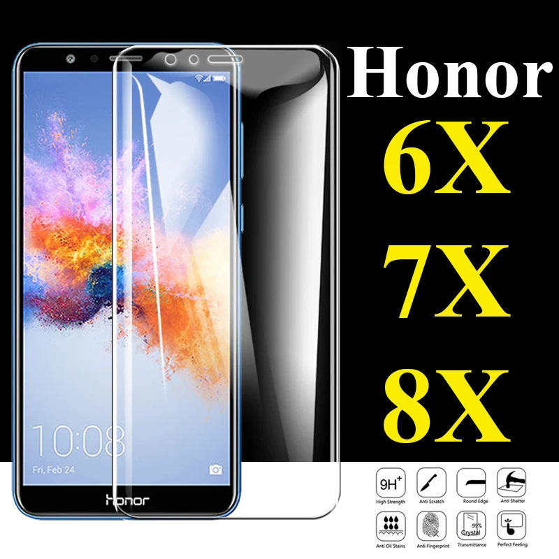 Защитное стекло для huawei honor 8x защита экрана 6x 7x закаленное стекло 6 7 8 x x6 x7 x8 huawai honer cam лист Броня