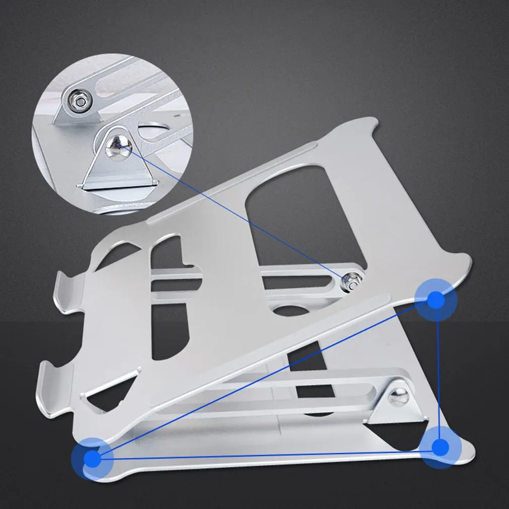 Складной легкий Тетрадь кулер высота охлаждающая подставка радиатор Алюминий