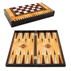 Набор нард, роскошные шашки, шахматная доска, шашки большого размера 48x24 см, чипы кубик дерево, полиэстер, покрытие, традиционная игра