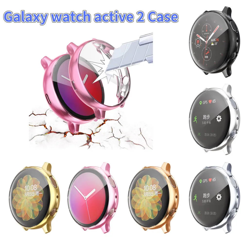 

Чехол для Samsung Galaxy Watch Active 2, мягкий силиконовый защитный чехол из ТПУ для часов, цветной защитный чехол для active 2 40 мм 44 мм