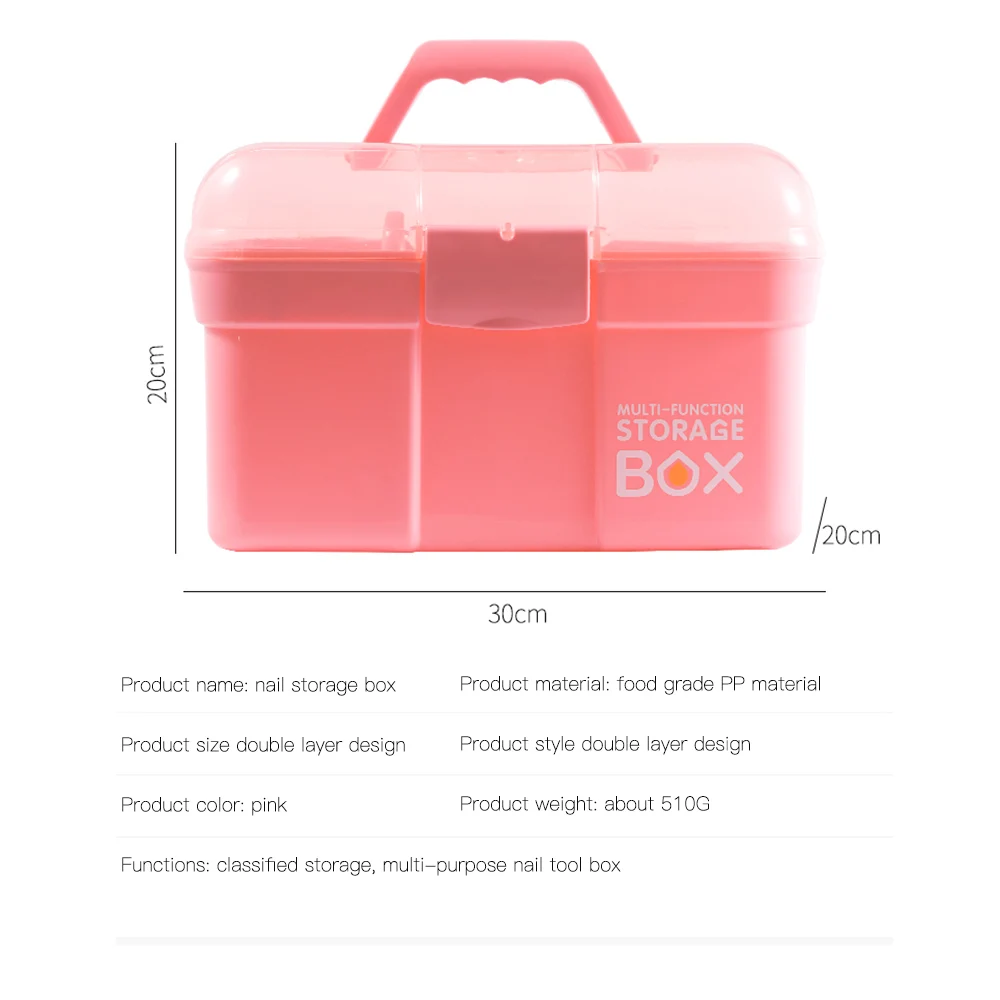 Ручной Портативный маникюрные инструменты для ногтей чехол большой Ёмкость