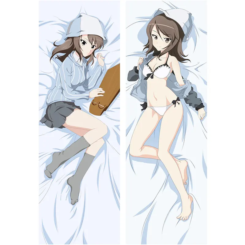 Наволочка с аниме девушками и панцерами наволочка Saori Takebe Dakimakura Чехол 60x180 см 3D