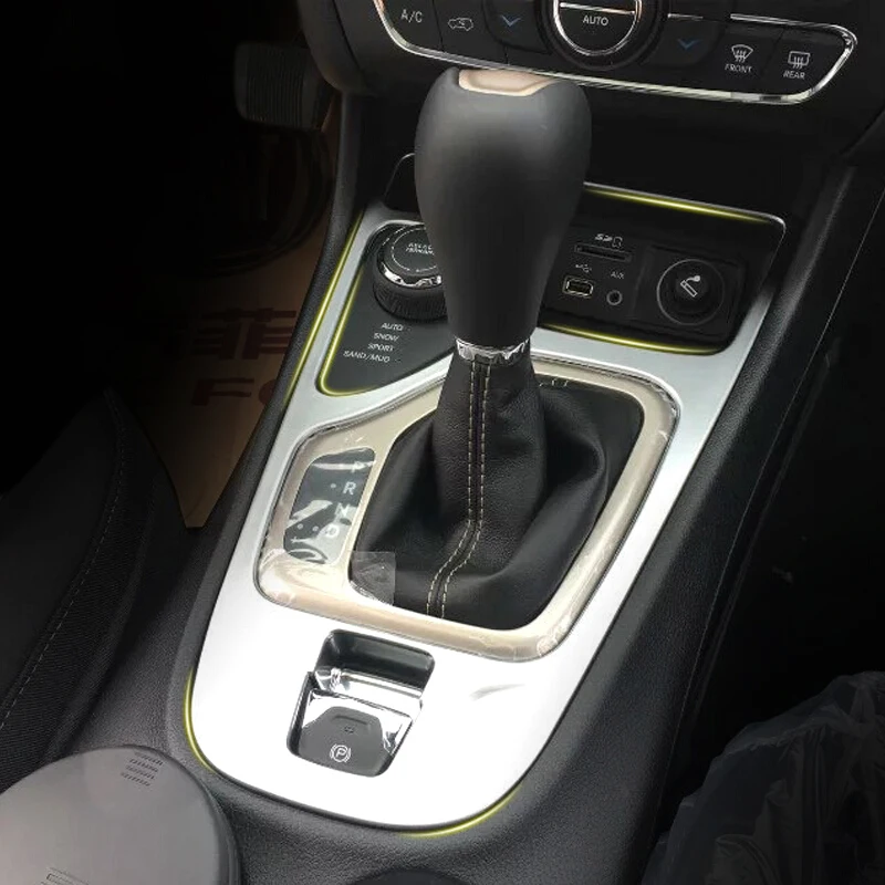 

АБС-пластик хром для Jeep Cherokee KL 2014 2015 2016 2017 2018 ручка переключения рулевого механизма автомобиля рамка панель накладка