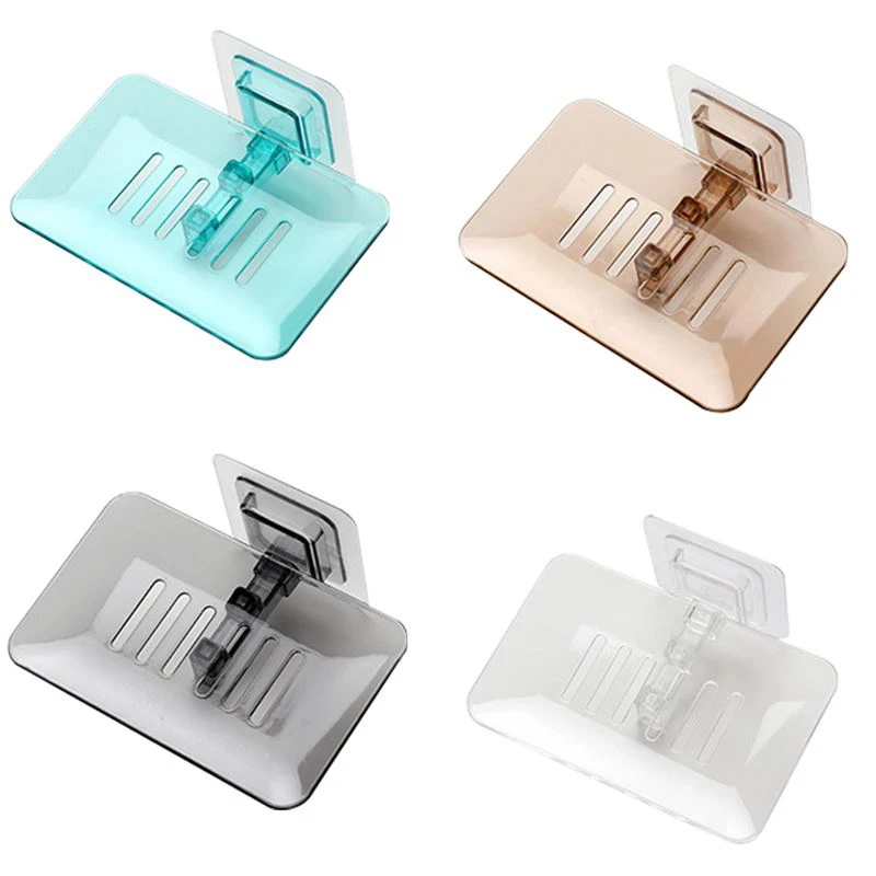 

1Pc Wall-mounted Soap Holder Dishes Sponge Drain Soap Dish Organizer Housekeeping Container for Kitchen Bathroom Accessories