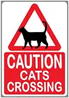 Новый Винтажный металлический знак предупреждение о пересечении кошек предупреждение о пересечении домашних питомцев кошка собака медленное Личное предупреждение о дороге наружный гараж и дом бар клуб
