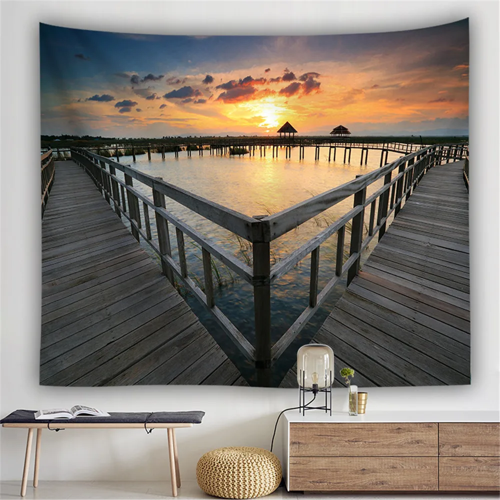 3D скандинавский Небесный настенный гобелен Подвесной Настенный Ковер настенная