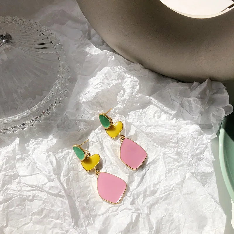 XZP 2019 новые модные корейские красочные глянцевые геометрические нестандартные