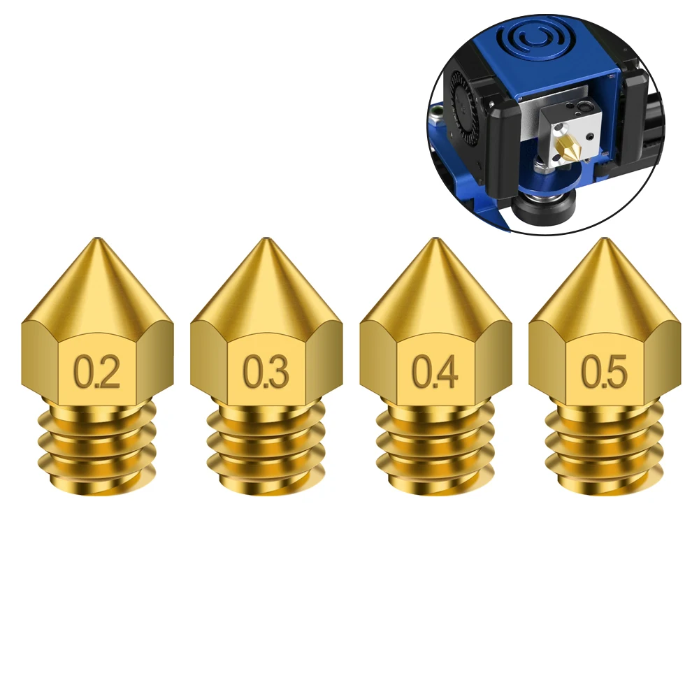 

Сопло MK7 MK8 для 3D-принтера, 1,75 мм, латунное сопло для Bluer SP-3 SP-5