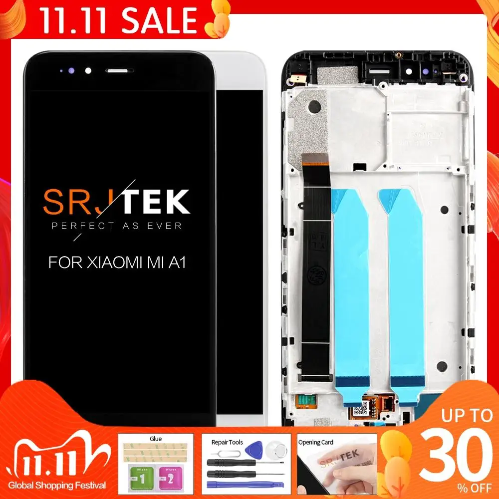 

5,5 "Оригинальный ЖК-дисплей для Xiaomi Mi A1, сенсорный экран, дисплей Xiaomi Mi A1 с рамкой, замена для Xiaomi Mi A1, дисплей Mi 5X, LCDs