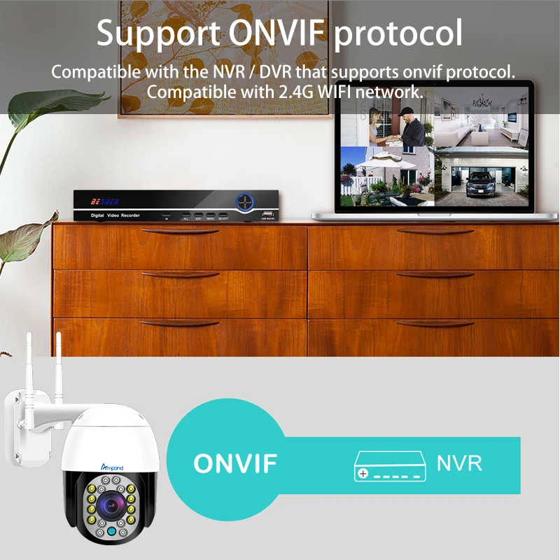 Купольная камера видеонаблюдения ptz водонепроницаемая наружная безопасности 2