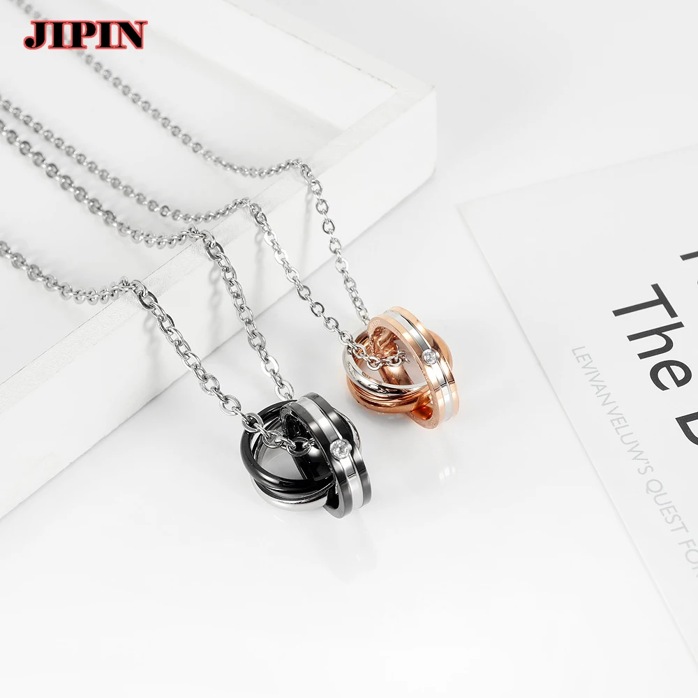 

Ожерелья для пар из нержавеющей стали 316L с модными фианитами