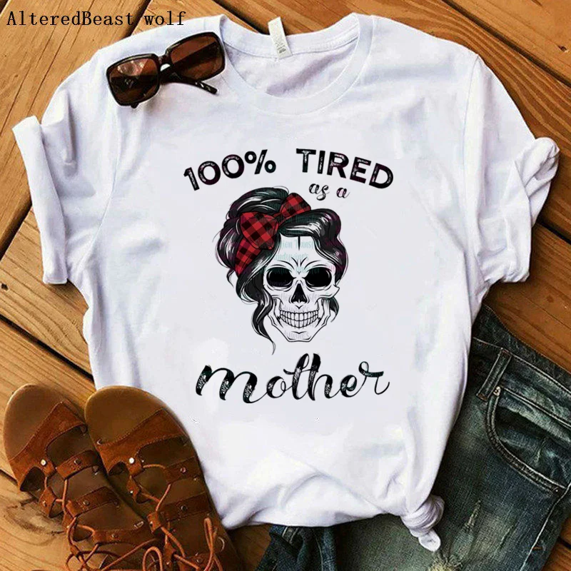 

Mama Women T-shirts Casual Harajuku Bandana Leopard Skull Printed Tops Tee Summer Female T shirt Short Sleeve Female Tshirt