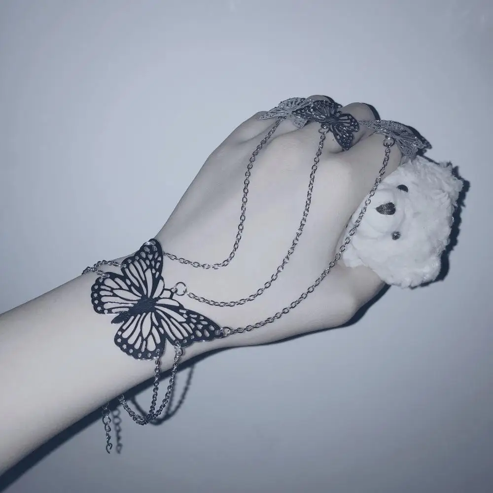 Ретро дворец Ветер бабочка браслет кольцо стиль барокко ювелирные изделия полые