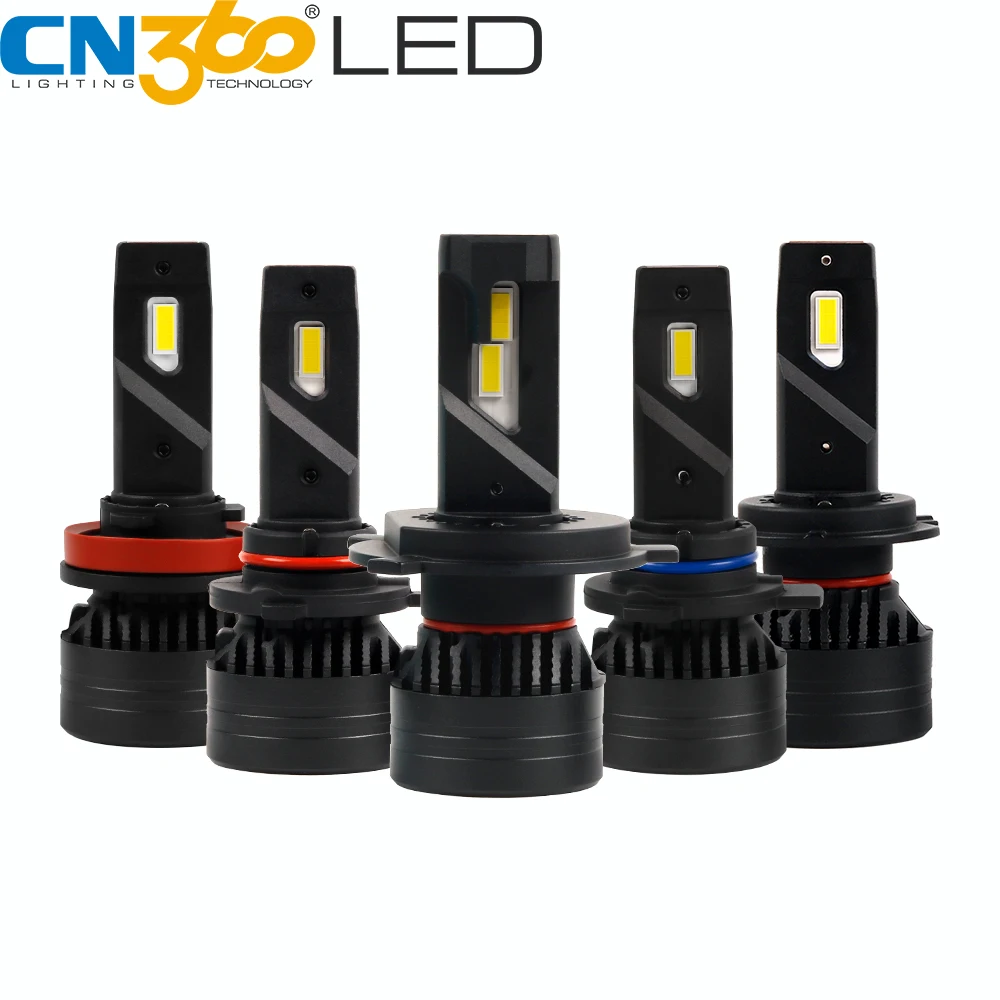 CN360 2 шт. H7 светодиодный фонарь H4 9003 HB2 H11 9005 HB3 9006 HB4 CANBUS высокой мощности 45 Вт 10000LM