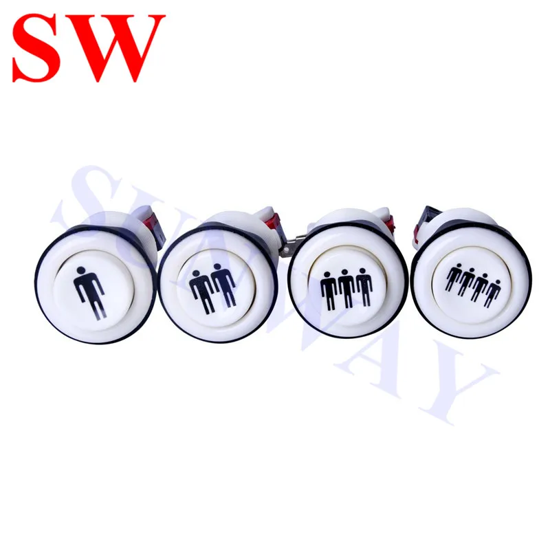 12 шт./лот Синяя кнопка в стиле Happ + микропереключатель для аркадных игр сделай сам