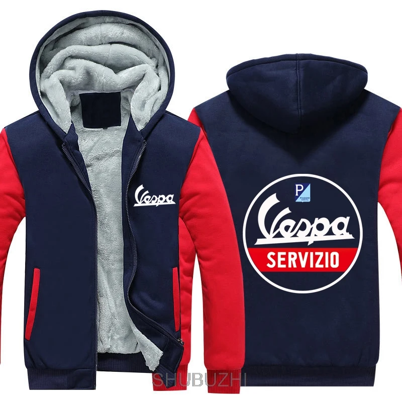 Servisio утепленная толстовка Vespa зимняя Флисовая теплая толстовка флисовая куртка на молнии Толстовка сделает ваш дизайн Зимняя Толстовка