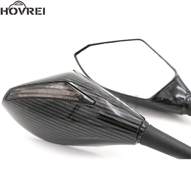 Мотоцикл синий светодиод поворотные зеркала индикаторы боковые заднего вида для