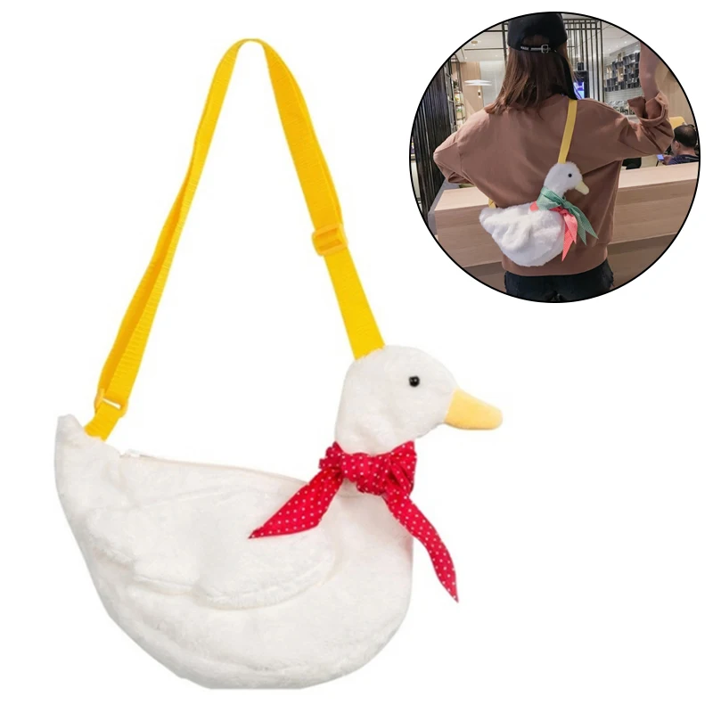 

Kawaii Lolita Plush Scarf Duck Bag Messenger Shoulder Purse Crossbody Gift Women
