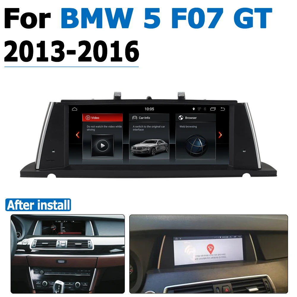 

Android 8.0 up Car DVD Navi Player For BMW 5 Series F07 GT 2013~2017 NBT Audio Stereo HD Touch Screen all in one