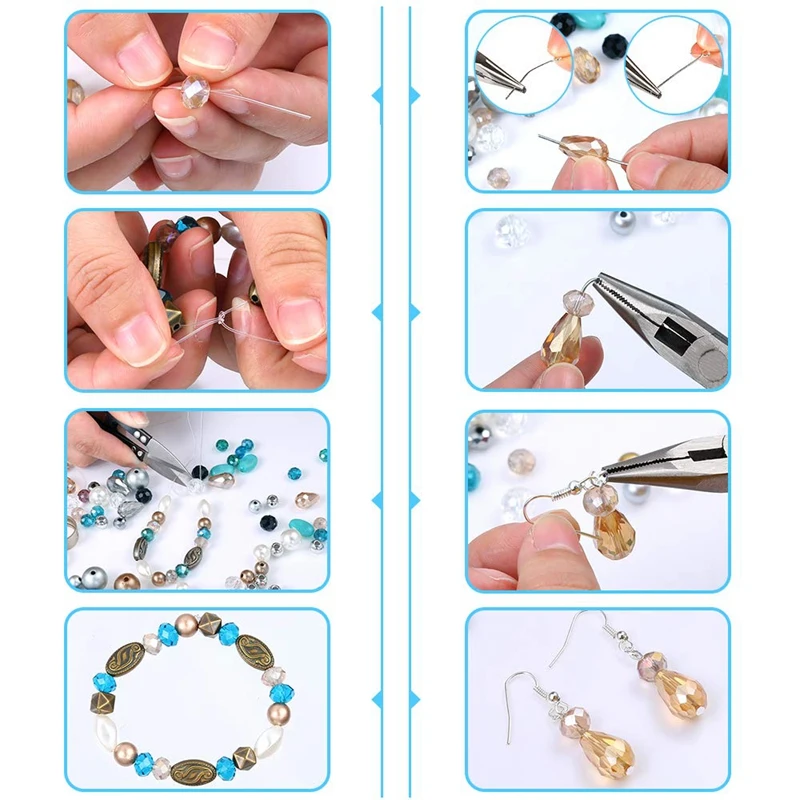 Deluxe Jewelry Making Supplies Kit Assorted Beads Charms Findings Bead Wire and Cord Pliers Caliper Storage Case for Ne | Украшения и