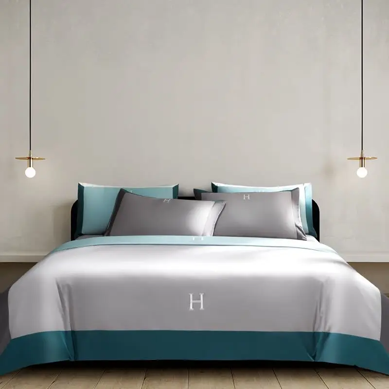 Постельные принадлежности из египетского хлопка Одноцветный пододеяльник с