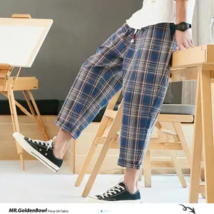 Privathinker мужские клетчатые уличные повседневные летние шаровары Mans 2020 винтажные свободные брюки до щиколотки мужские брюки Harajuku 5XL