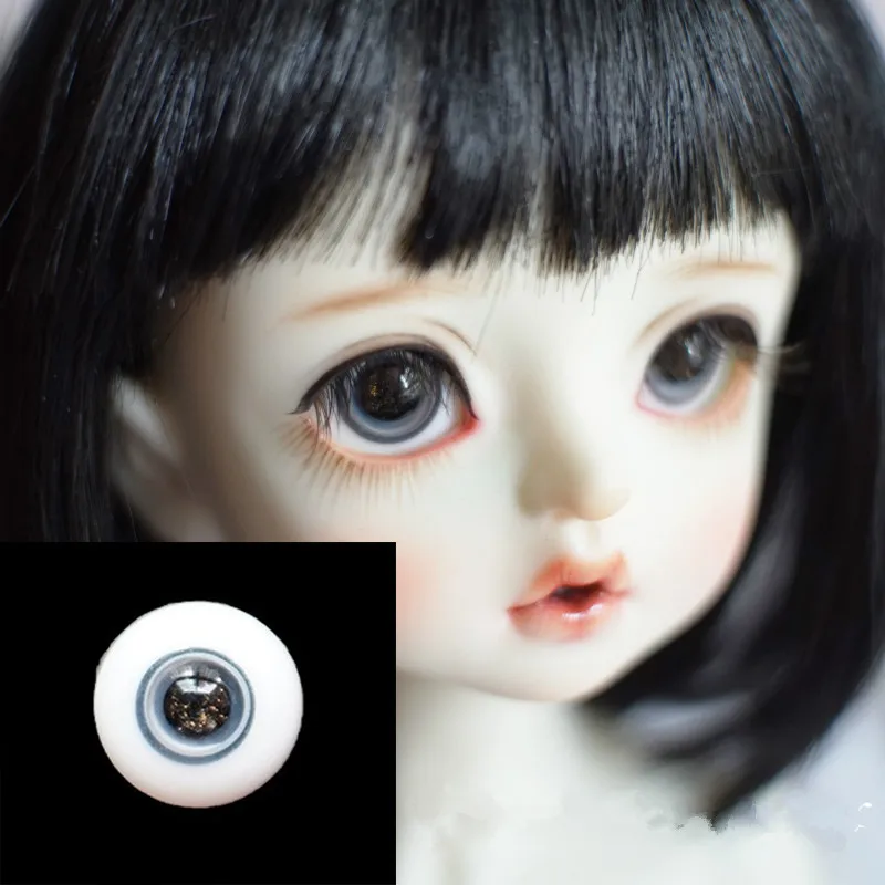 BJD кукольный глаз fit 1/3 1/4 1/6 Размер куклы стеклянный глаз маленький Ирис серый настоящий человек стиль флэш ученик Кукла аксессуар