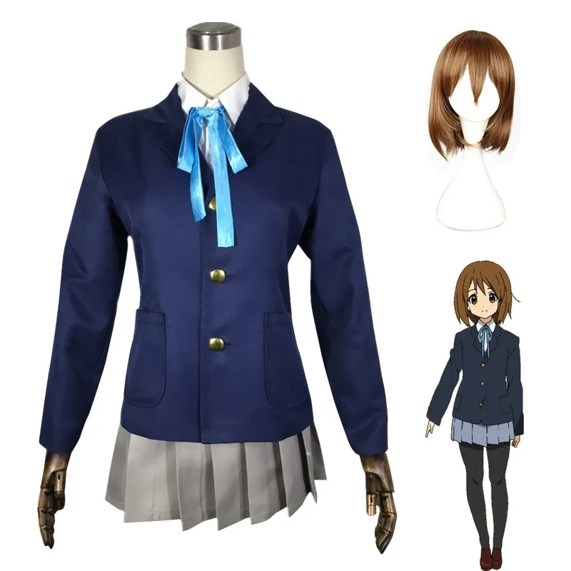 K-ON! K-ON! Hirasawa Yui Cosplay kız okul üniforma kostümleri Hirasawa Yui Rozen Maiden Souseiseki Cosplay peruk
