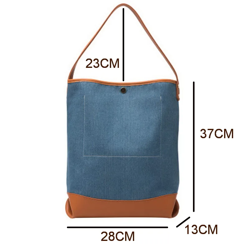 

Diinovivo Denim Designer Women Shoulder Bag Large Capacity Handbags Tote High Quality Fashion Women Bags Female Hasp WHDV1709