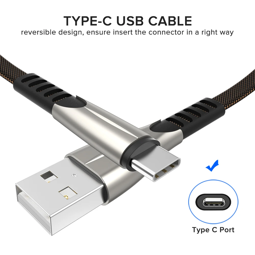 1 м type-C USB кабель для быстрой зарядки samsung Xiaomi Android Синхронизация данных USBC шнур