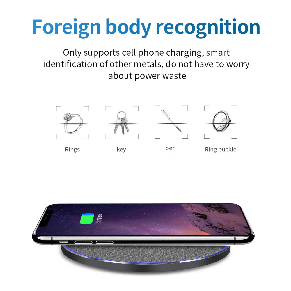 Быстрая зарядка 10 Вт Qi Беспроводное зарядное устройство для iPhone 8 x xs mx xr Quick Charge 3 0