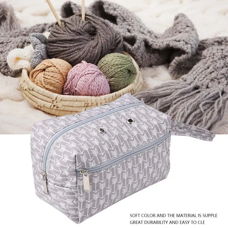 Прочная и мягкая сумка для хранения ведра вязания крючком инструментов Свитера