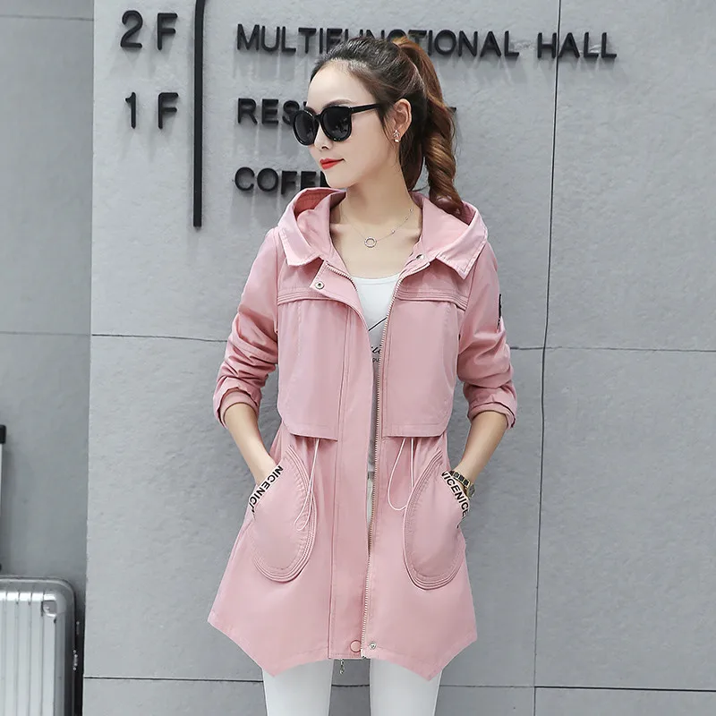 Женское приталенное пальто с капюшоном Весенняя модель 2020 женская верхняя