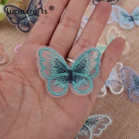 lucia crafts 5 10 pcs lace butterfly multi color cloth embroidery patch sew on polyester diy patch l0919
