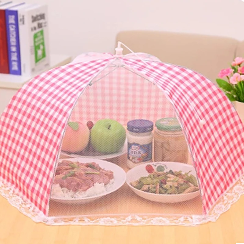 Стильный зонт Против мух Складная Настольная Крышка для еды кухонные