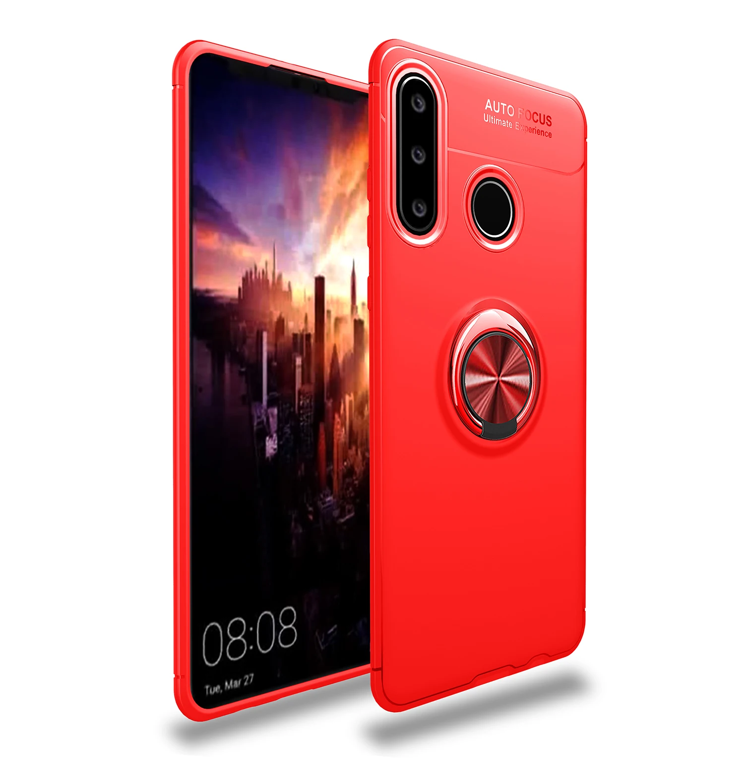 Red Чехол для телефона huawei Honor 20s 20, чехол-бампер с магнитным металлическим кольцом, Мягкий ТПУ силиконовый чехол для huawei Honor 20 Pro, чехол - Цвет: Red