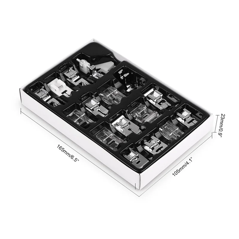 

16pcs Sewing Machine Presser Foot Feet Kit Set with Box Brother Singer Janom Sewing Machines Foot Tools Accessory Sewing Tool