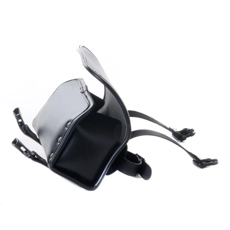 

Motorcycle Fork Bag, Waterproof Motorbike Handlebar Bag Pu Leather Saddlebag Front Rear Storage Tool Pouch with 2 Straps for Hon