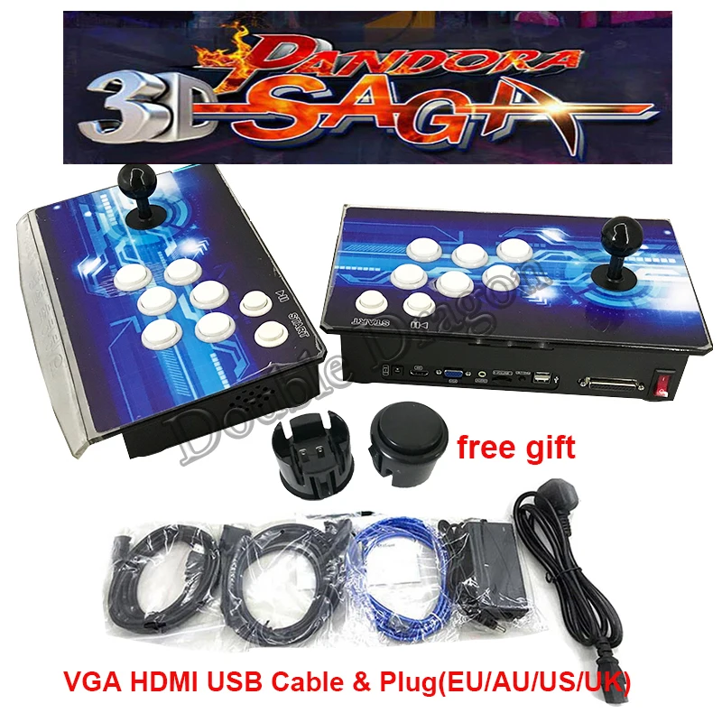 Pandora Saga 3D Аркада консоль 4188 в 1 2/4 игроков геймпад джойстик контроллер видео WIFI