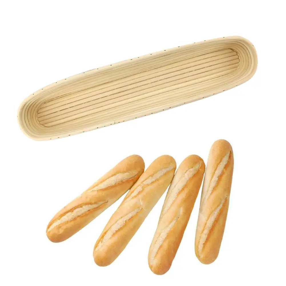 

Long Banneton Brotform Dough Bread Proofing Proving Rattan Dough Bread Fermentation Wicker Basket Kitchen Baking Supplies