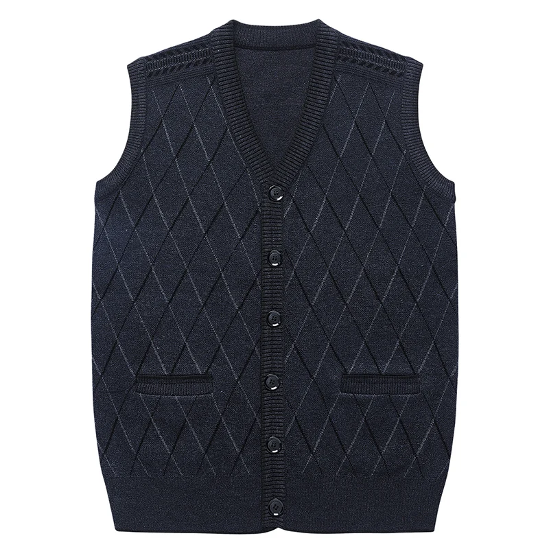 2023 New Fashion Brand Sweaters Men Pullovers Vest Sleeveless Slim Fit Jumpers Knitwear Autumn Korean Style Casual Clothing Male