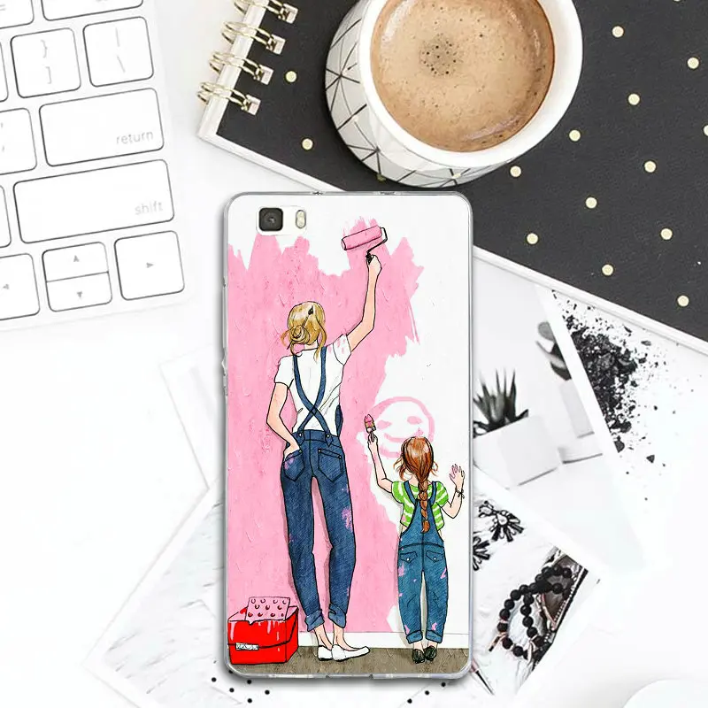 Чехлы для huawei P8 P9 P10 P20 P30 Lite mate 10 Pro Y3 Y5 Y6 II Y7 Honor 6X7X9 Plus сумки i love Mom маленьких