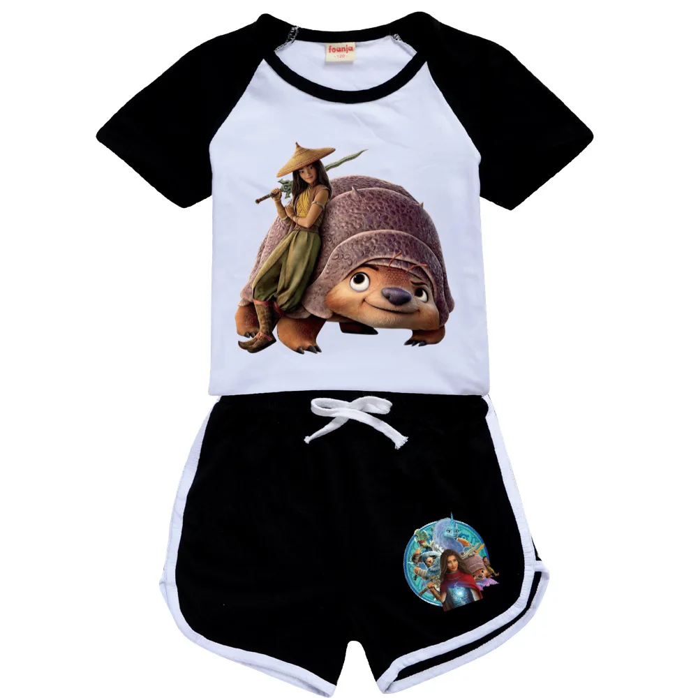 Детские комплекты одежды для девочек и мальчиков спортивный костюм Raya The Last Dragon