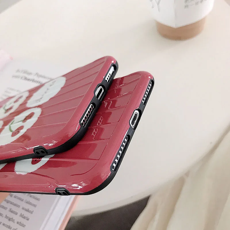 Cute Cherry Pattern Phone Case for iPhone 6 6s 7 8 Plus X Xs XR Max TPU 3D Back Cover |