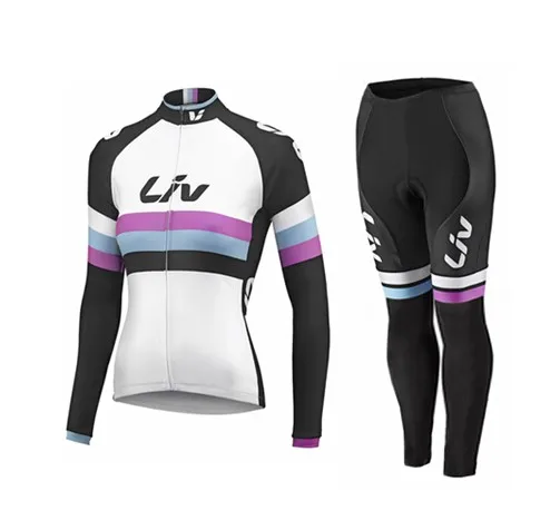 LIV Pro Team Велоспорт Джерси Набор быстросохнущая весна/осень женский длинный рукав Джерси Велоспорт комбинезон Mtb Ropa Ciclismo Hombre