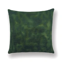 40x40cm animal pattern printing crocodile pattern velvet material cushion cover green decorative pillow cushion cover