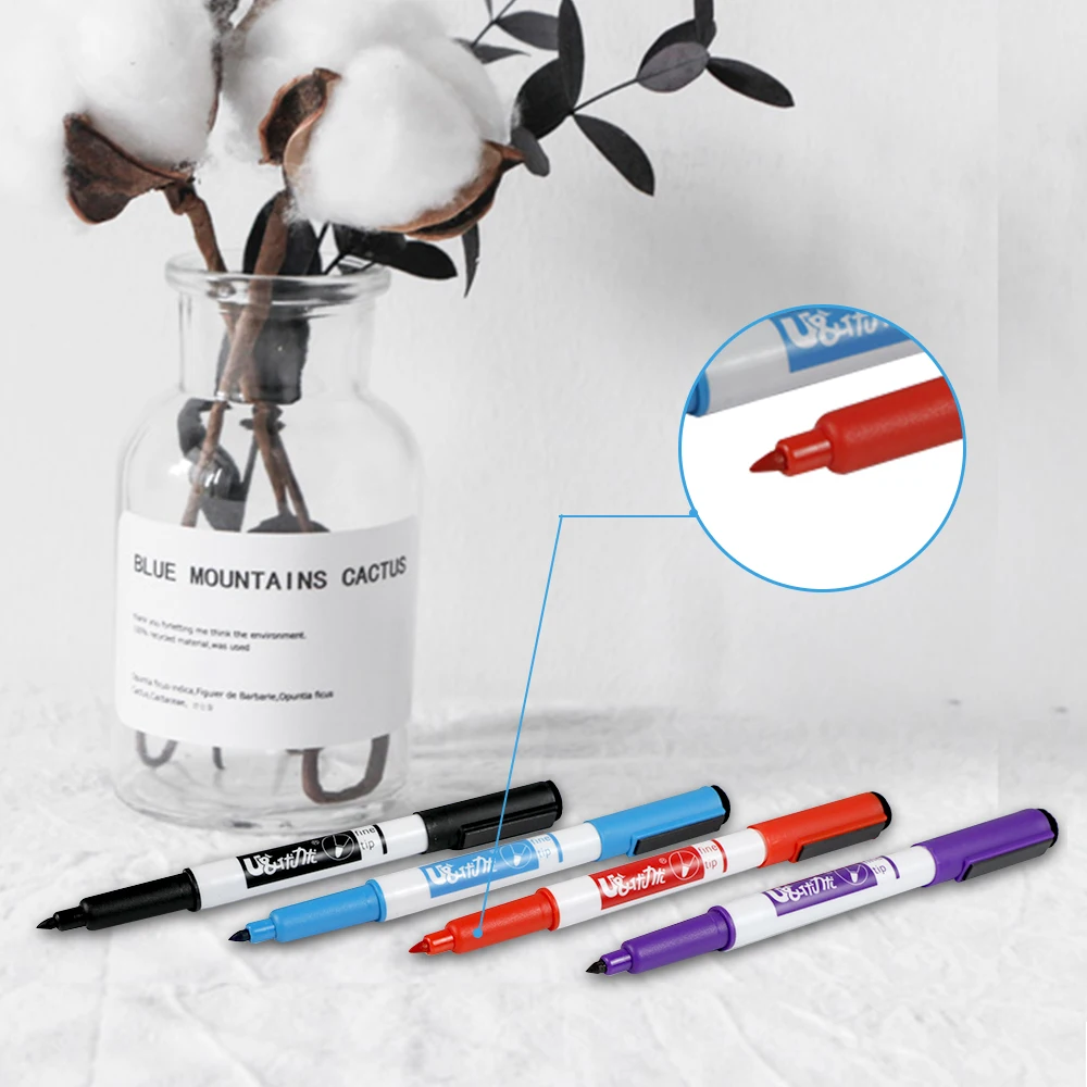 4 шт./лот цветная магнитная ручка для рисования черные красные синие маркеры