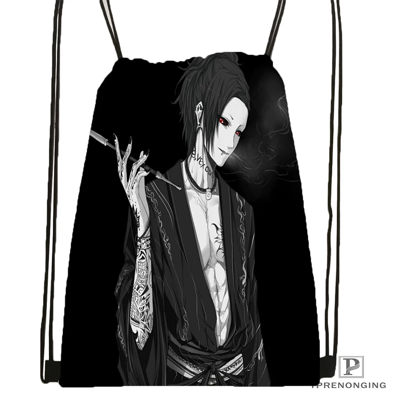 Custom Tokyo Ghoul Drawstring Backpack Bag Cute Daypack Kids Satchel (Black Back) 31x40cm#180531-03-62 |