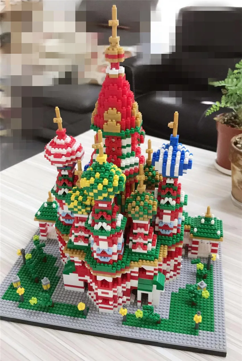 4650 + Mirco архитектурные блоки красочные строительные игрушки для церкви собор